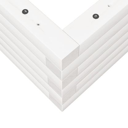 Vaso/floreira de jardim 90x60x23 cm madeira pinho maciça branco