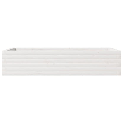 Vaso/floreira de jardim 110x60x23cm madeira pinho maciça branco