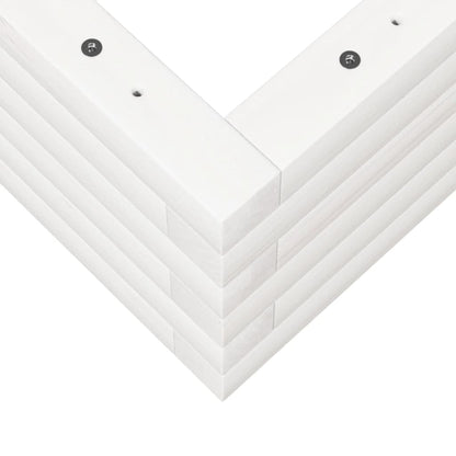 Vaso/floreira de jardim 110x60x23cm madeira pinho maciça branco