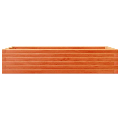 Vaso/floreira de jardim 110x60x23 cm pinho maciço castanho-mel
