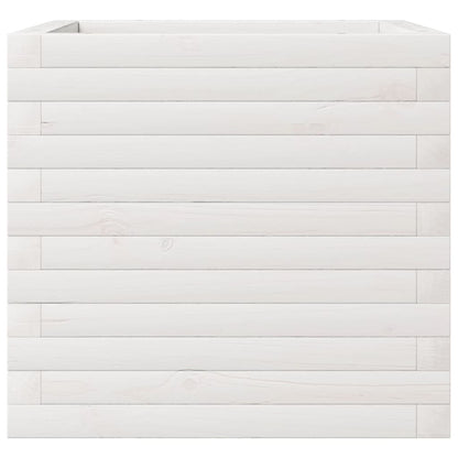 Vaso/floreira de jardim 50x50x45,5 cm pinho maciço branco