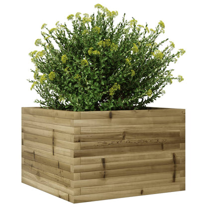 Vaso/floreira de jardim 70x70x45,5 madeira de pinho impregnada