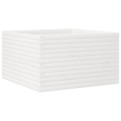 Vaso/floreira de jardim 80x80x45,5 cm pinho maciço branco