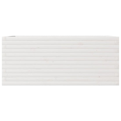 Vaso/floreira de jardim 110x60x45,5 cm pinho maciço branco