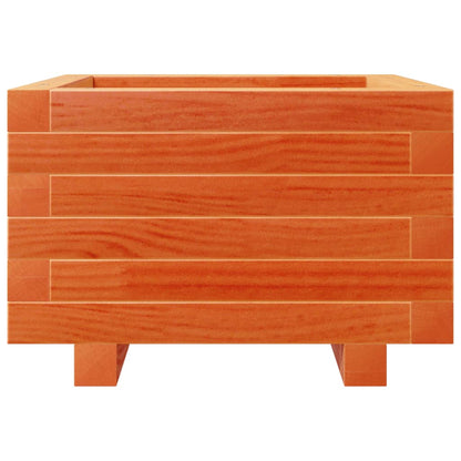 Vaso/floreira de jardim 40x40x26,5 cm pinho maciço castanho mel