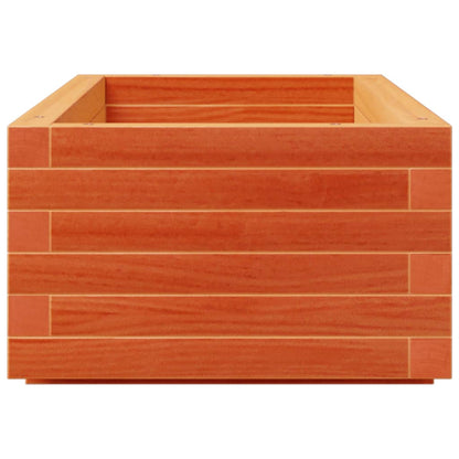 Vaso/floreira de jardim 110x40x26,5cm pinho maciço castanho-mel