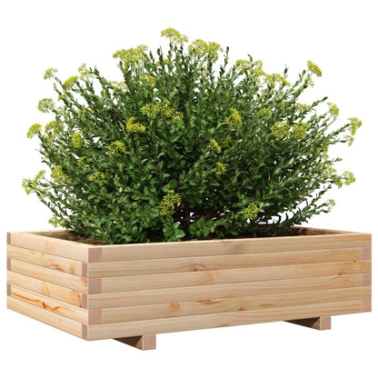 Vaso/floreira de jardim 90x60x26,5 cm madeira de pinho maciça