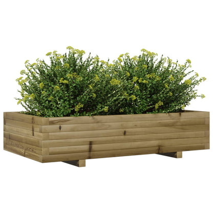 Vaso/floreira de jardim 110x60x26,5 madeira de pinho impregnada