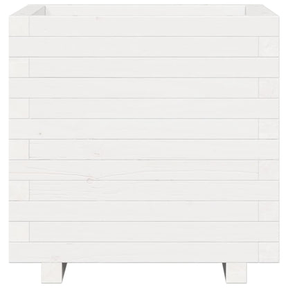 Vaso/floreira de jardim 50x50x49,5 cm pinho maciço branco