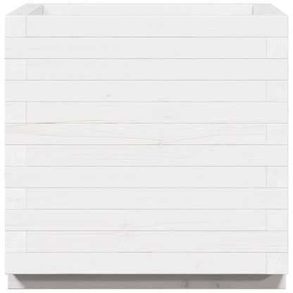 Vaso/floreira de jardim 50x50x49,5 cm pinho maciço branco