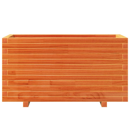 Vaso/floreira de jardim 90x40x49,5 cm pinho maciço castanho mel