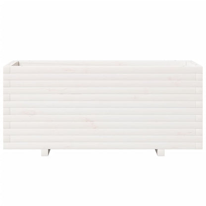 Vaso/floreira de jardim 110x40x49,5 cm pinho maciço branco