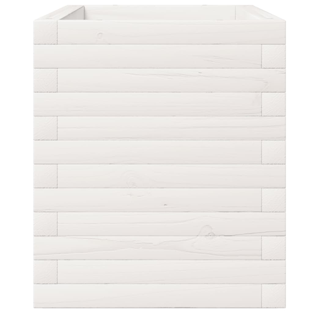 Vaso/floreira de jardim 110x40x49,5 cm pinho maciço branco