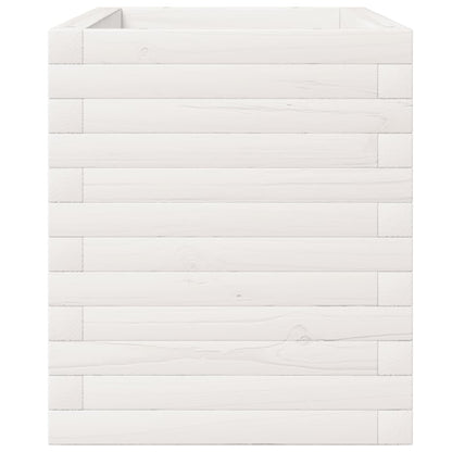 Vaso/floreira de jardim 110x40x49,5 cm pinho maciço branco