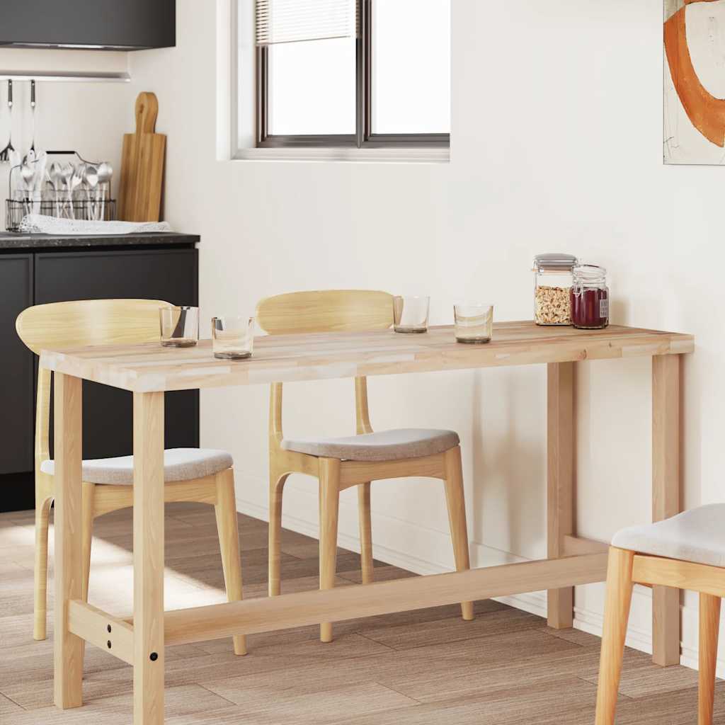 Tampo de mesa retangular 140x50x4 cm madeira de acácia maciça