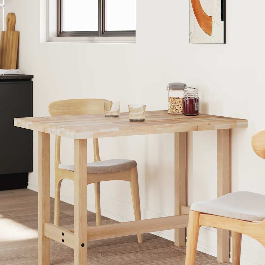 Tampo de mesa retangular 80x70x4 cm madeira de acácia maciça