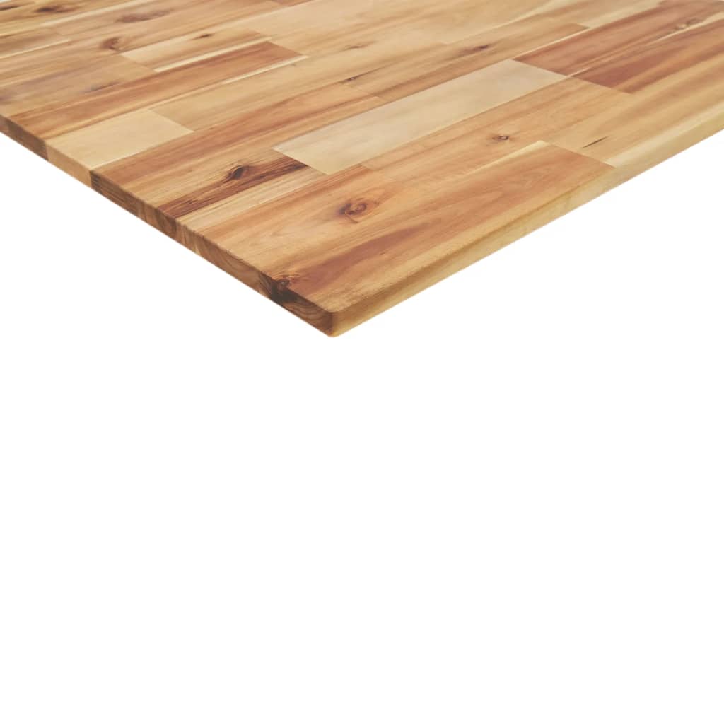 Tampo de mesa retangular 80x70x2 cm madeira de acácia maciça