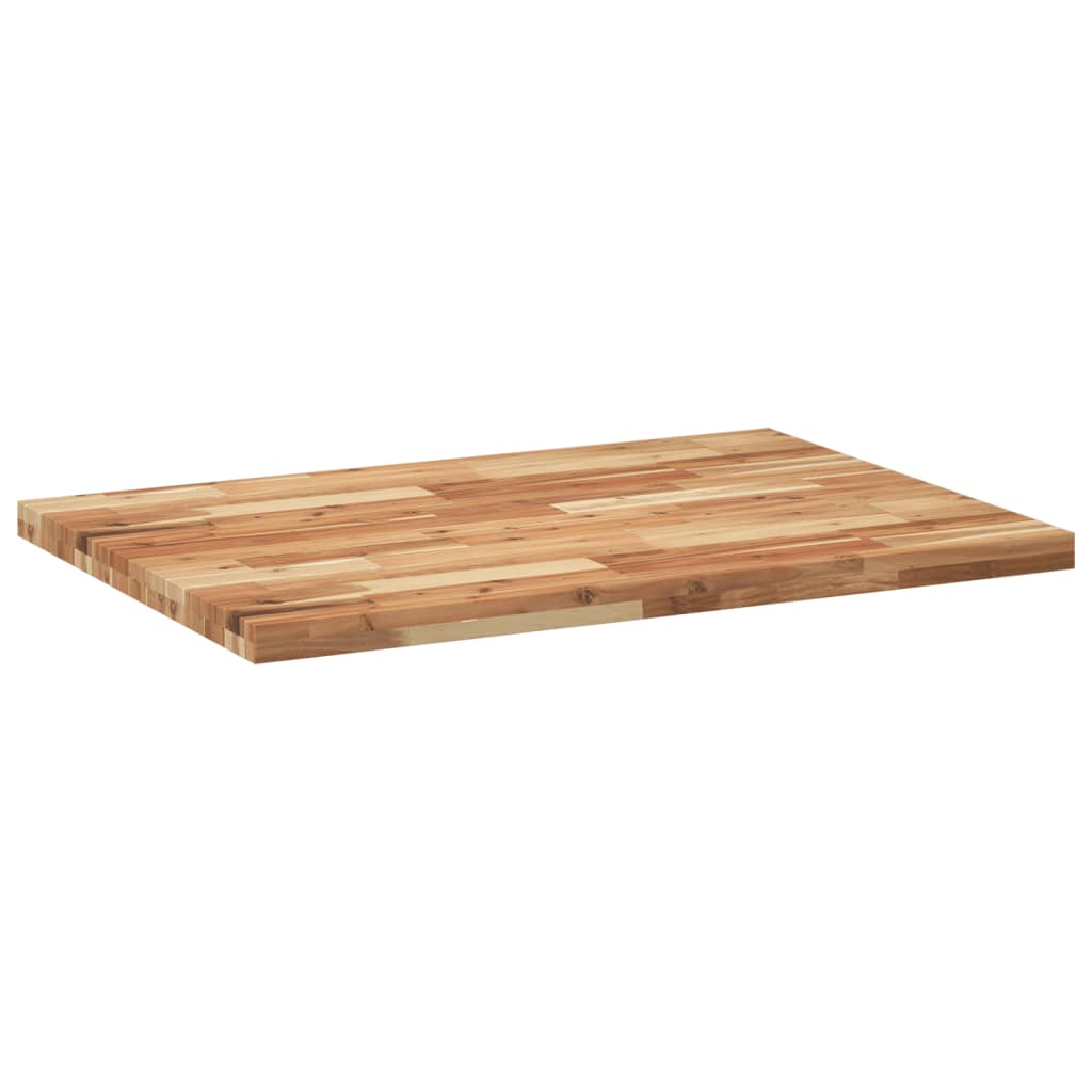Tampo de mesa retangular 80x70x4 cm madeira de acácia maciça