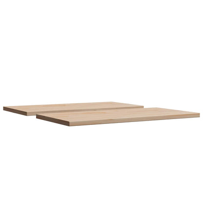 Tampos de mesa retangulares 2 pcs 80x40x1,7 cm pinho maciço