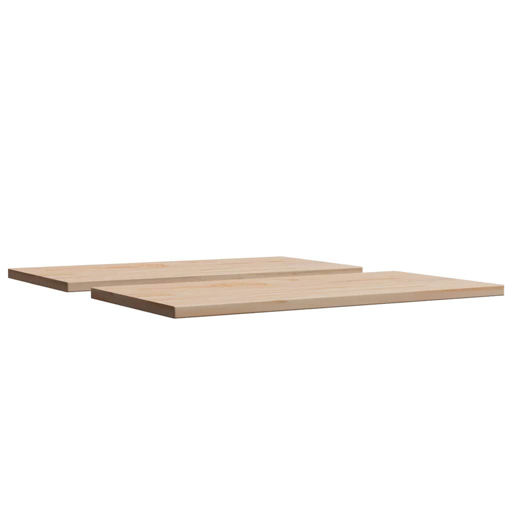 Tampos de mesa retangulares 2 pcs 90x45x2,5 cm pinho maciço