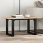 Mesa de centro estrutura em O 80x50x40 cm pinho e aço