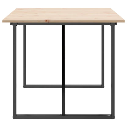 Mesa de jantar estrutura em O 180x90x75cm pinho e aço