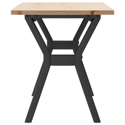 Mesa de centro estrutura em Y 110x40x45cm pinho e aço