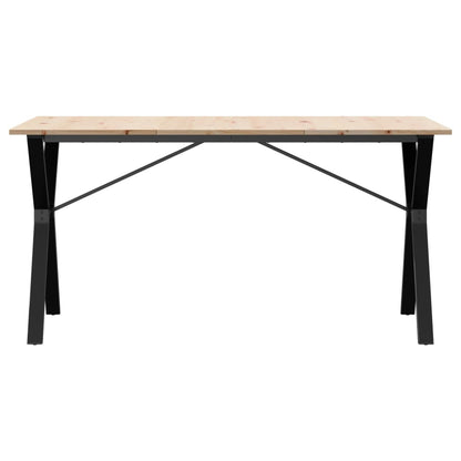 Mesa de jantar estrutura em Y 160x80x75cm pinho e aço