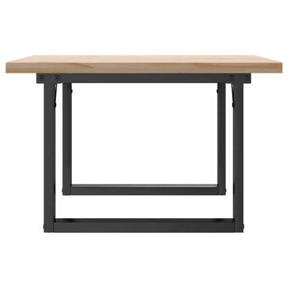 Mesa de centro estrutura em O 60x60x40,5 cm pinho/aço