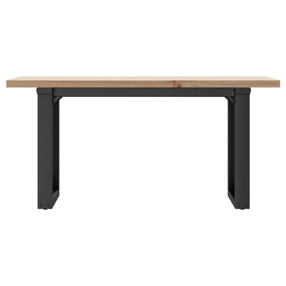 Mesa de centro estrutura em O 90x40x45,5 cm pinho/aço