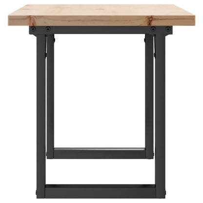Mesa de centro estrutura em O 90x40x45,5 cm pinho/aço