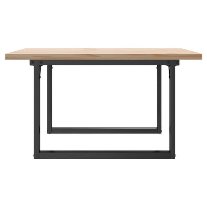 Mesa de centro estrutura em O 90x90x45,5 cm pinho/aço
