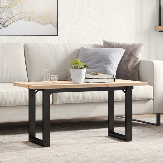 Mesa de centro estrutura em O 100x50x45,5cm pinho/aço