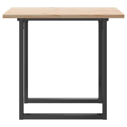 Mesa de jantar estrutura em O 90x90x75,5 cm pinho/aço