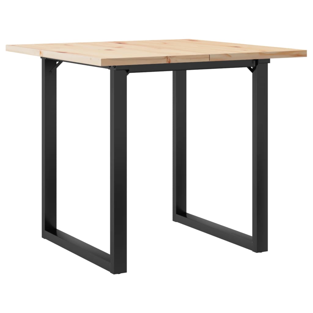 Mesa de jantar estrutura em O 90x90x75,5 cm pinho/aço