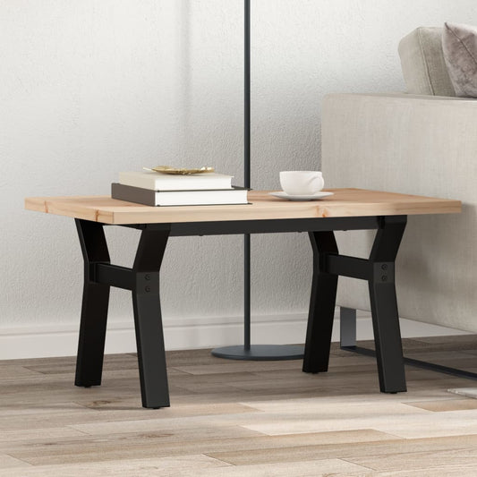 Mesa de centro estrutura em Y 80x50x40,5 cm pinho/aço