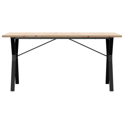Mesa de jantar estrutura em Y 160x80x75,5cm pinho/aço