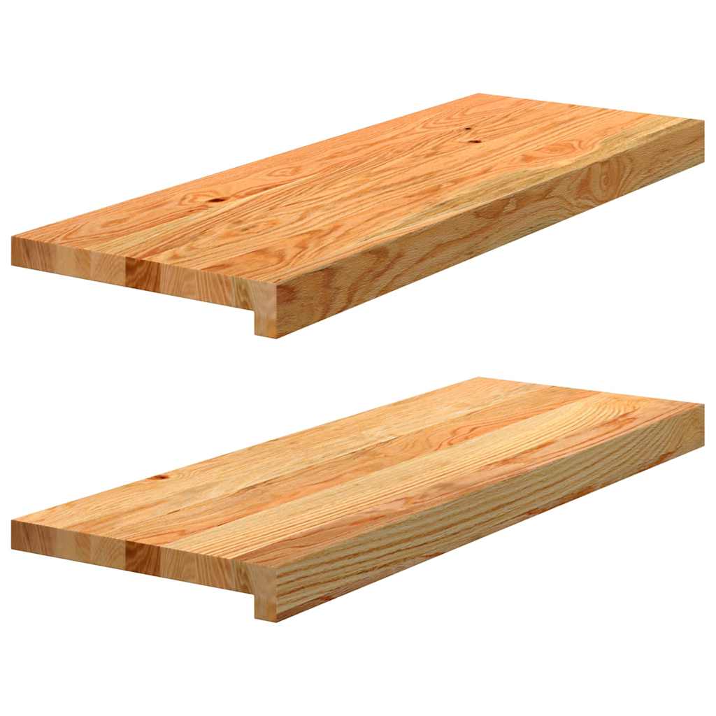 Tapetes de escada 2 pcs 70x25x2 cm carvalho castanho-claro