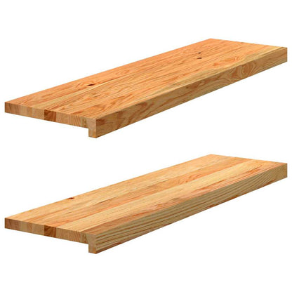 Tapetes de escada 2 pcs 90x25x2 cm carvalho castanho-claro