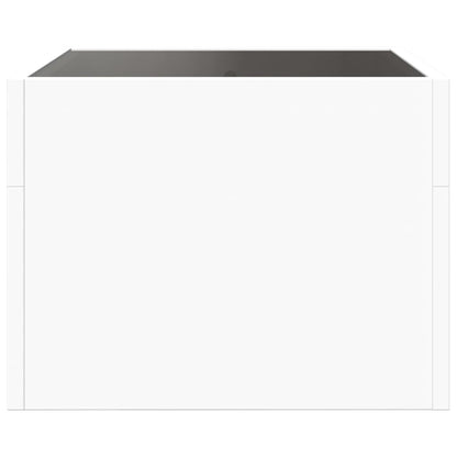 Mesa de cabeceira com luzes LED Infinity 40x40x30 cm branco