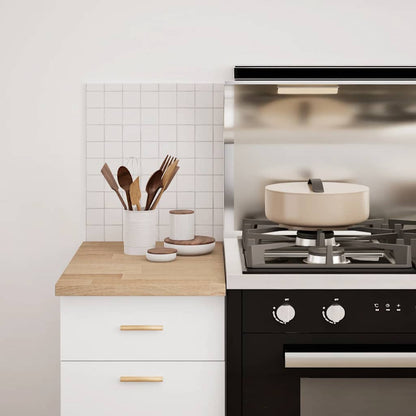 Bancada de cozinha retangular 40x63,5x2,7 cm carvalho maciça