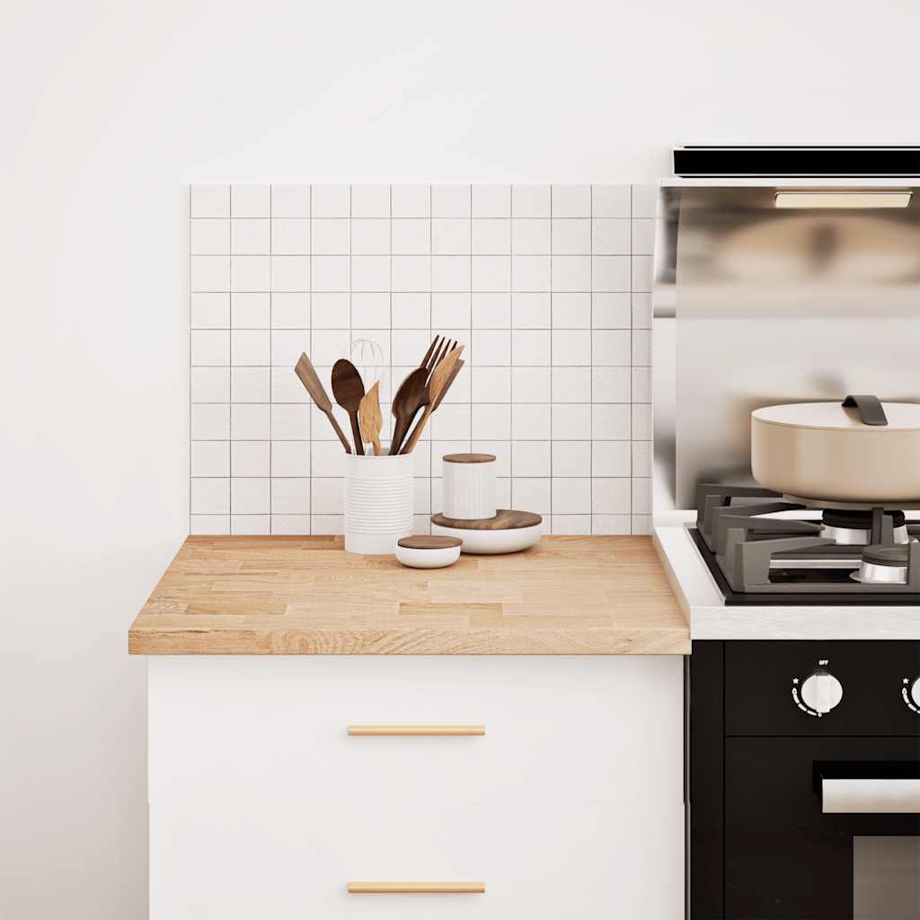 Bancada de cozinha retangular 60x63,5x2,7 cm carvalho maciça