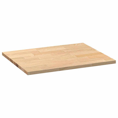 Bancada de cozinha retangular 80x63,5x2,7 cm carvalho maciça