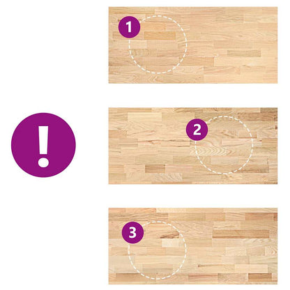 Bancada de cozinha retangular 140x63,5x4 cm carvalho maciça