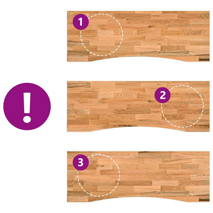 Tampo de mesa retangular 140x50x2,5 cm carvalho castanho-claro