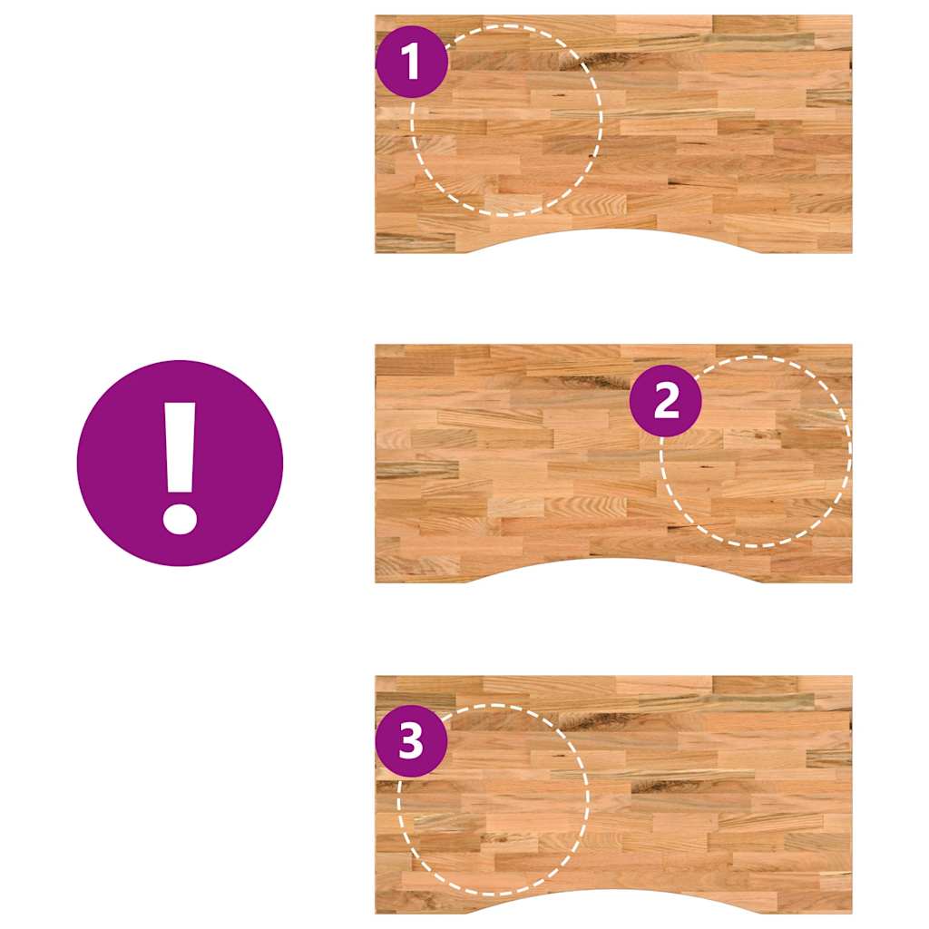 Tampo de mesa retangular 100x60x2,5 cm carvalho castanho-claro