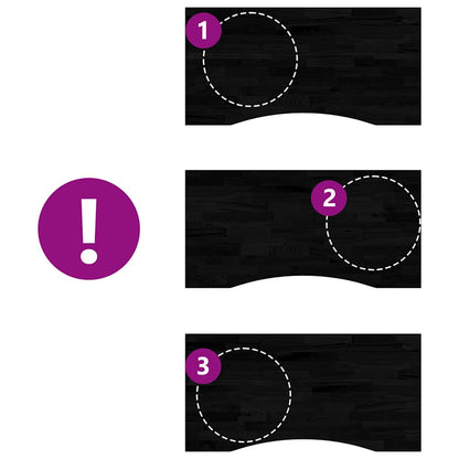 Tampo de mesa retangular 100x60x2,5 cm carvalho castanho-escuro