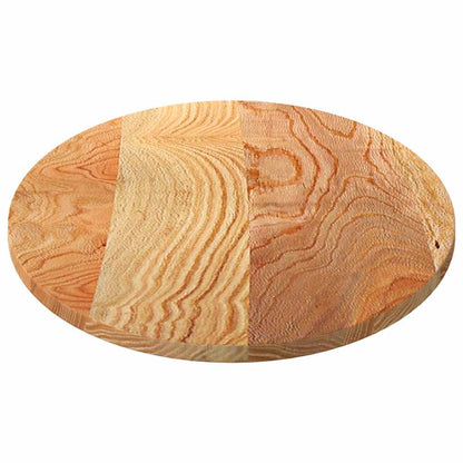 Tampo de mesa 120x60x2 cm carvalho maciça oval castanho-claro