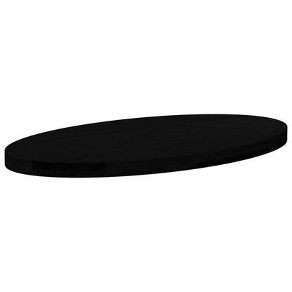 Tampo de mesa 80x40x4 cm carvalho maciça oval castanho-escuro