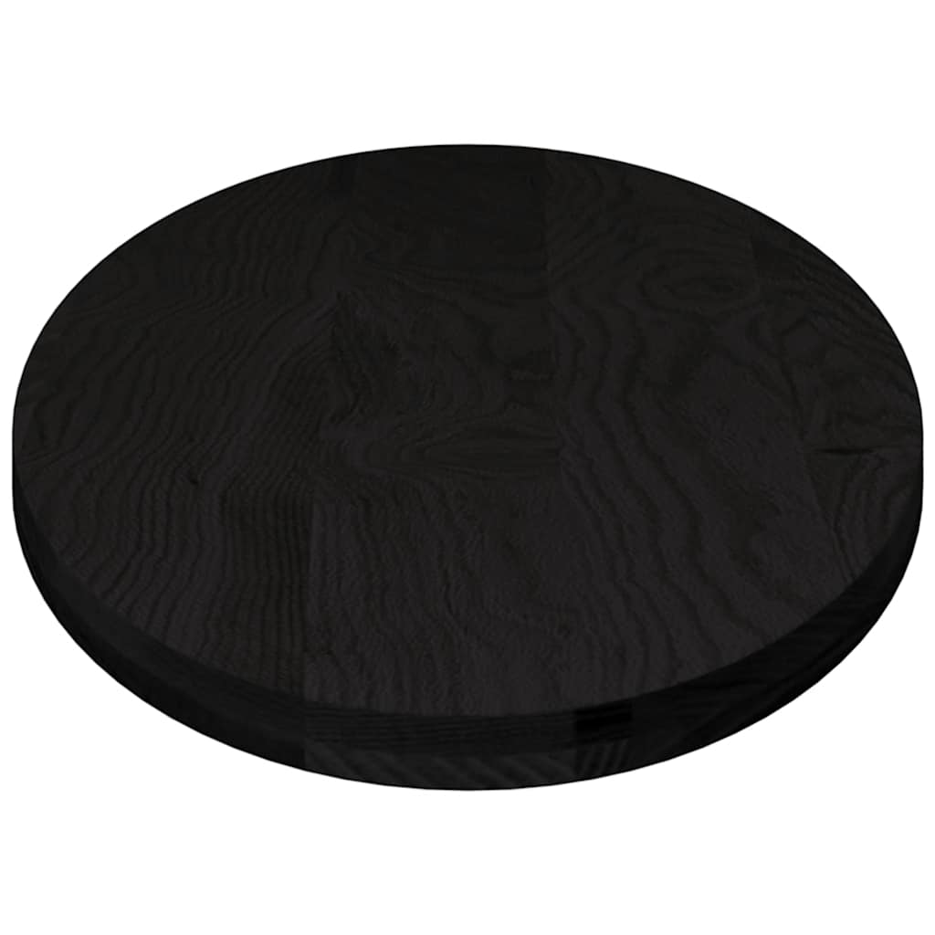 Tampo de mesa 140x60x4 cm carvalho maciça oval castanho-escuro